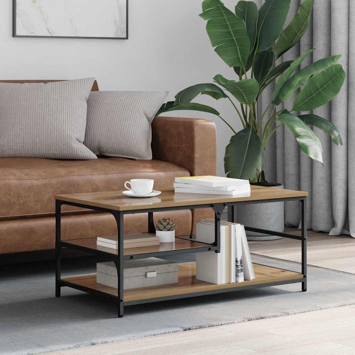 Maison exclusive - mesa de café roble artesanal 90 x 49 x 40 cm