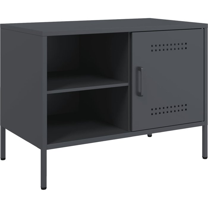 Mueble tv | mueble de salón acero gris antracita 68x39x50,5 cm cfw40523