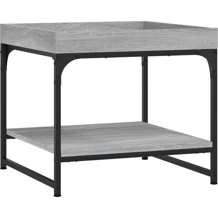 Mesa de centro de madera compuesta sonoma gris 49,5 x 49,5 x 45 cm - comfortxl