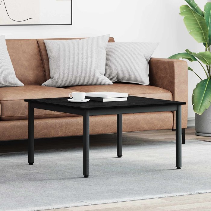 Maison exclusive - mesa de café roble negro 80 x 80 x 45 cm madera de ingeniería