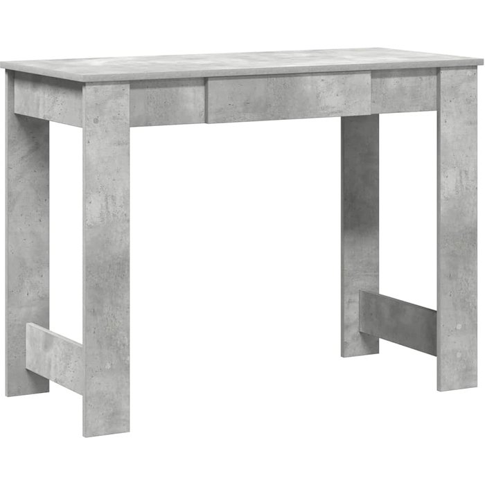 Escritorio de madera contrachapada gris hormigón 100x45x75 cm - comfortxl