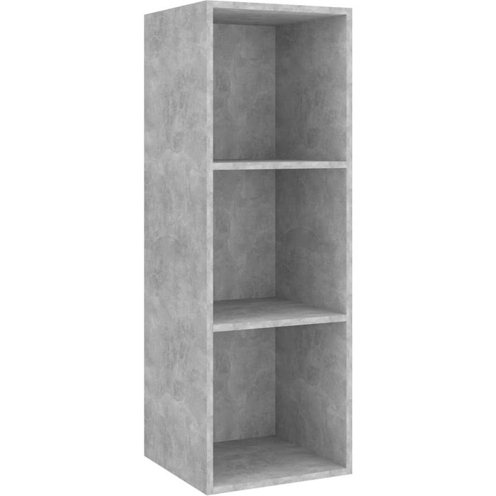Mueble de tv de pared de contrachapado de hormigón 37x37x107 cm - comfortxl
