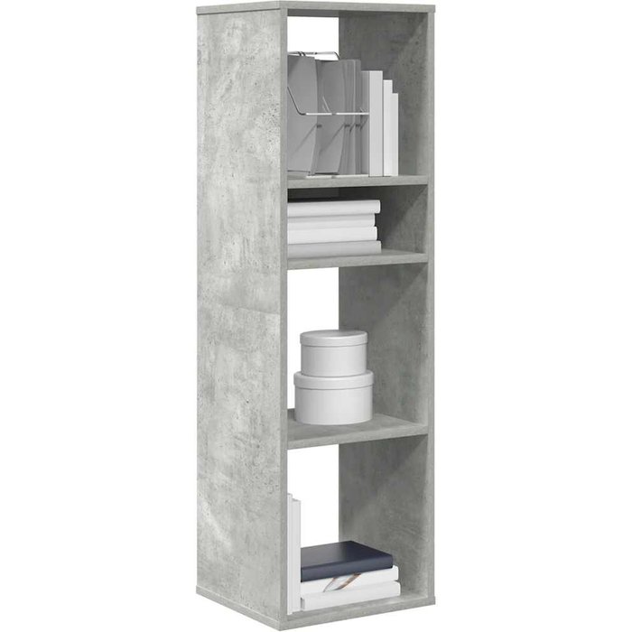 Librería gris hormigón de 34x31x112 cm, madera de ingeniería. - pangivo