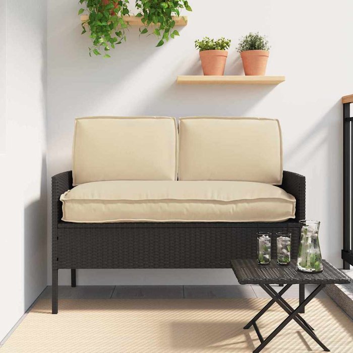 Juego de cojines 3 pcs beige tela oxford vidaxl
