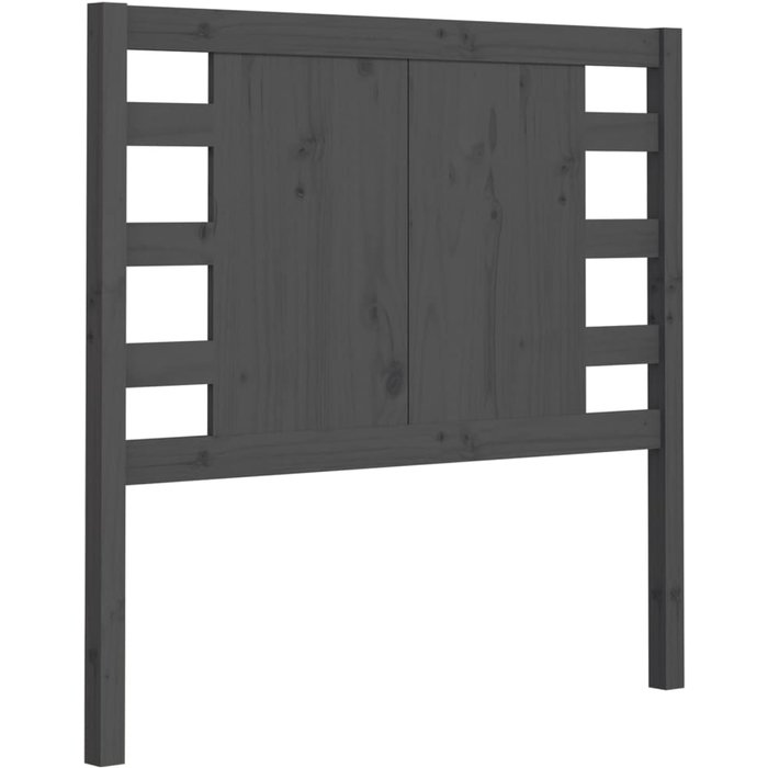 Cabecero de pino macizo en color gris 106x4x100 cm - comfortxl