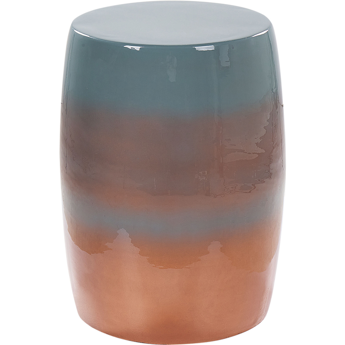 Beliani mesa auxiliar fraguita metal azul