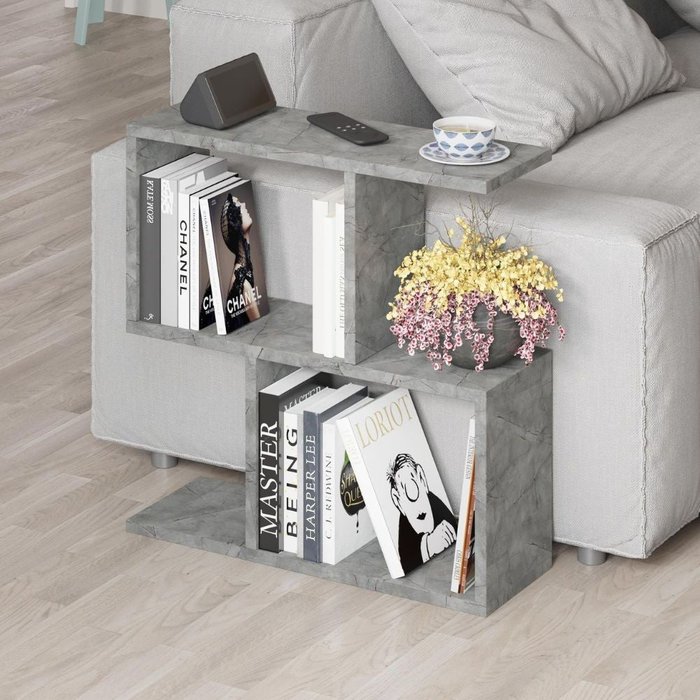 Mesa de centro homemania efecto mármol gris