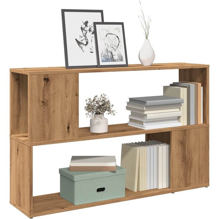 Librería artesanal de roble 100x24x63 cm de madera contrachapada
