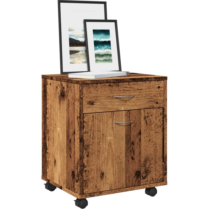 Armario rodante de madera antigua 45x38x54 cm madera de ingeniería