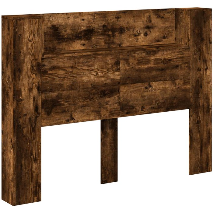 Cabecero cama - mueble cabecero con estante roble ahumado 140 x 16,5 x 103,5 cm