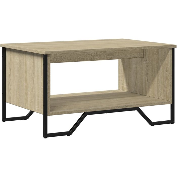 Mesa de centro de madera de ingeniería de roble sonoma 75x51x40 cm - comfortxl