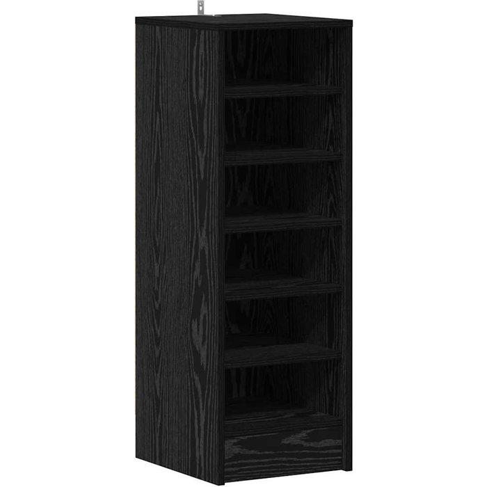 Zapatero roble negro 32 x 35 x 90 cm madera contrachapada - comfortxl