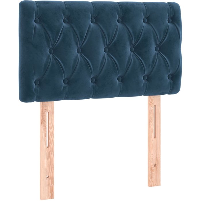 Cabecero de terciopelo azul oscuro 80x7x78/88 cm - comfortxl