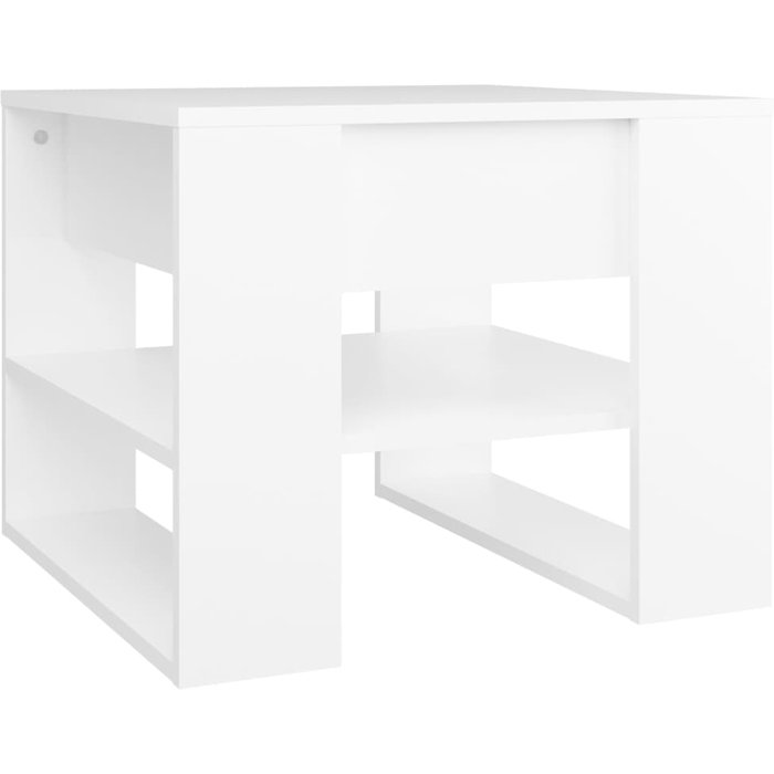 Mesa de centro madera de ingeniería blanco 55,5x55x45 cm - comfortxl