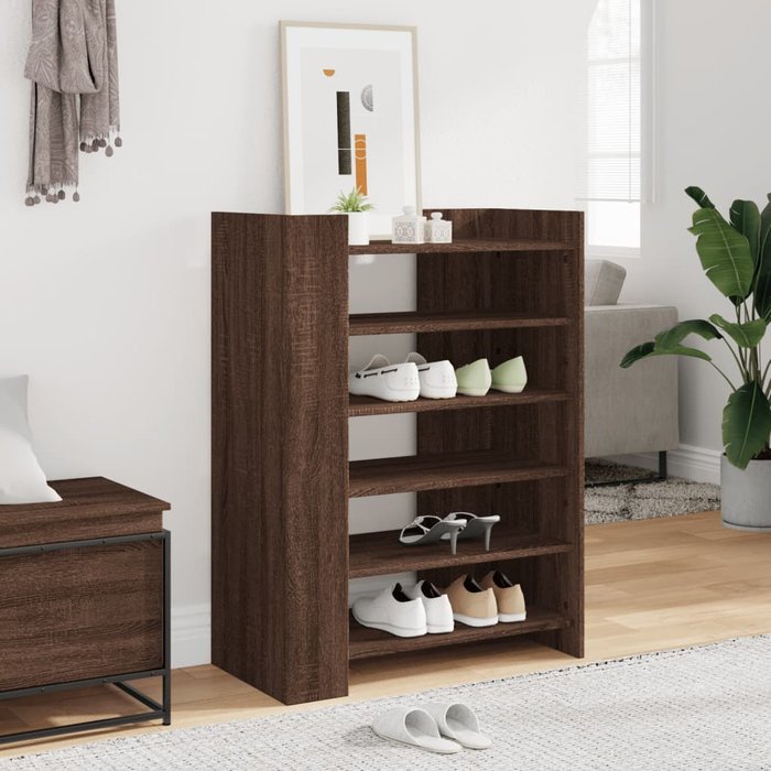 Vidaxl mueble zapatero madera ingeniería marrón roble 74,5x37,5x100 cm