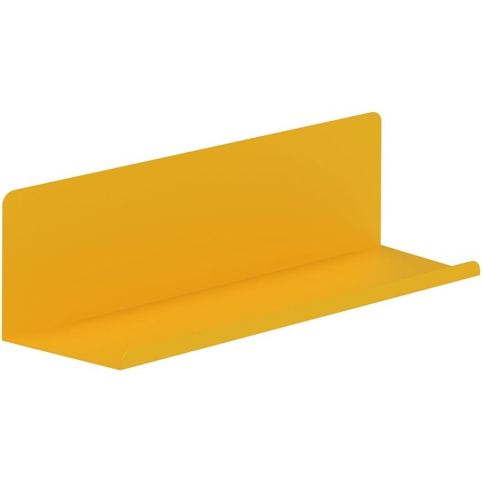 Estante de pared de acero mostaza 40x13x12 cm