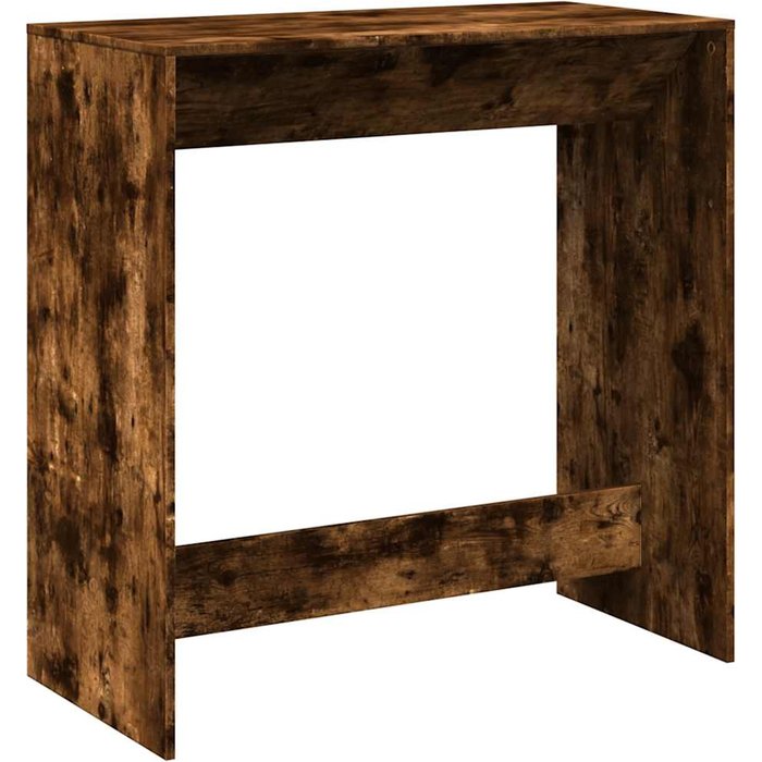 Mesa alta de bar madera ingeniería roble ahumado 102x50x103,5cm