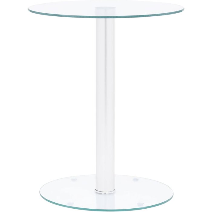 Mesa de centro transparente 40 cm vidrio templado
