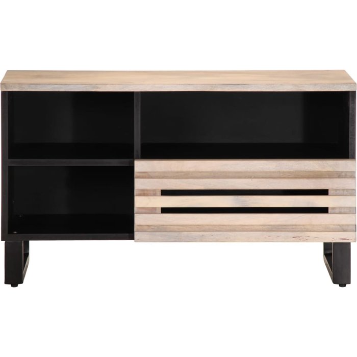 Mueble de tv madera maciza de mango 80x34x46 cm