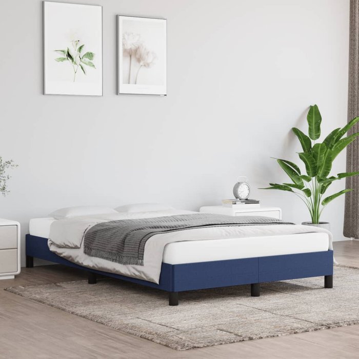 Maison exclusive - estructura de cama sin colchón tela azul 120x200 cm