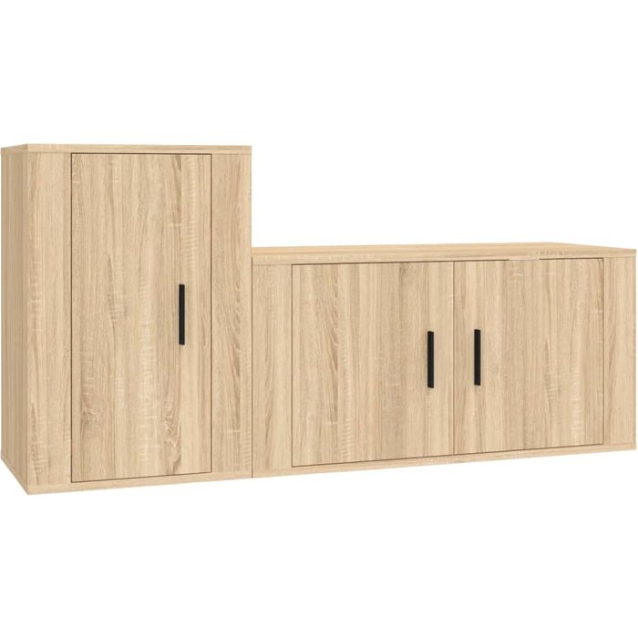 Set de muebles para tv 2 pzas madera contrachapada roble sonoma - comfortxl