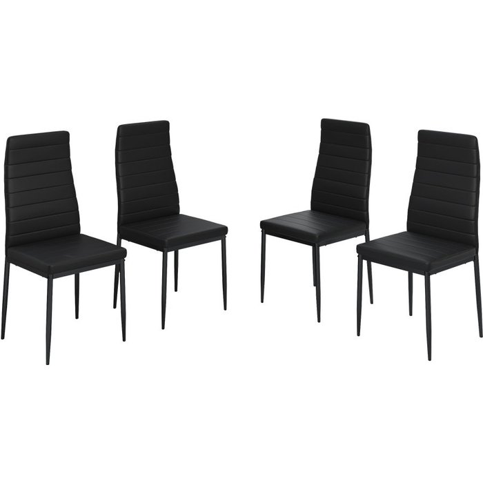 Vicco silla de comedor grand, negro, 42.5 x 48 cm juego de 4