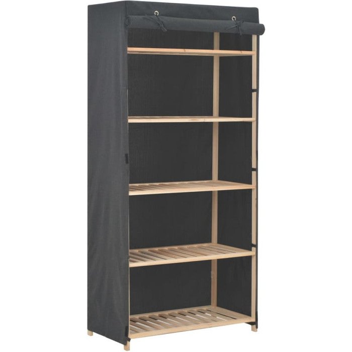 Armario de tela gris 79x40x170 cm vidaxl