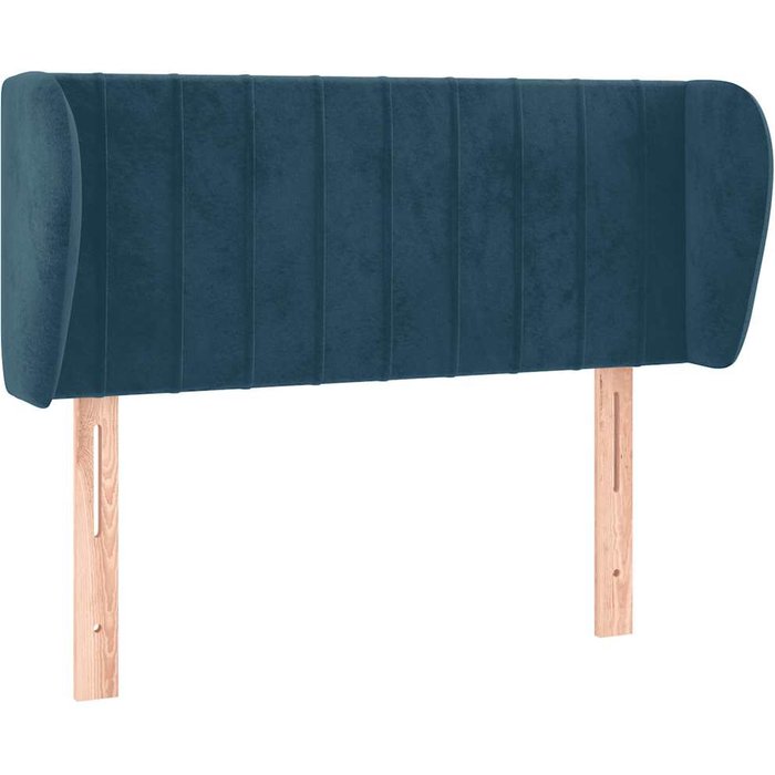 Cabecero cama - mueble cabecero de terciopelo azul oscuro 83x23x78/88 cm