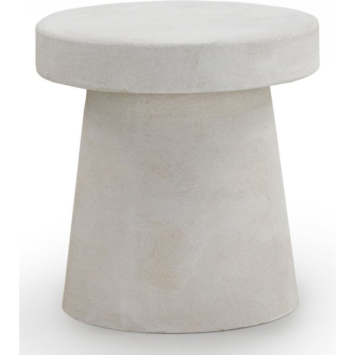 Mesa de centro color cemento blanco de poliresina