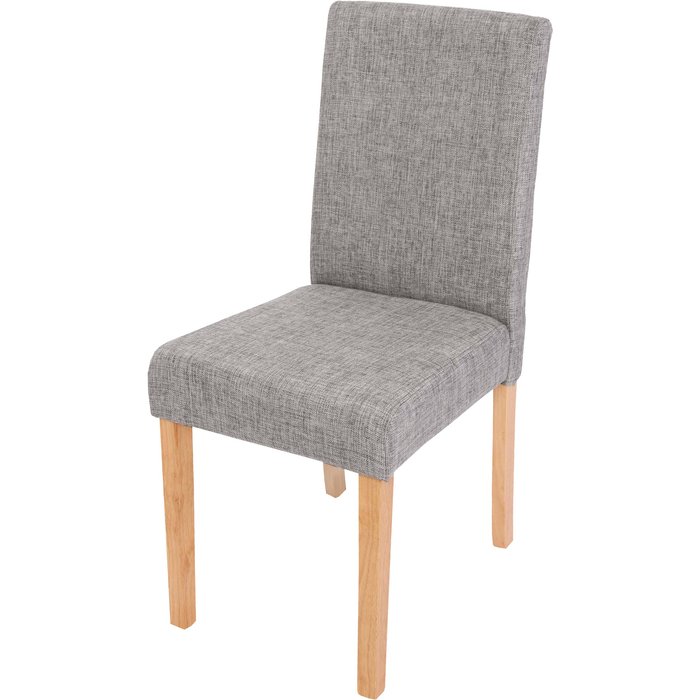 Littau silla de comedor, silla de cocina, tela/textil ~ gris, patas claras