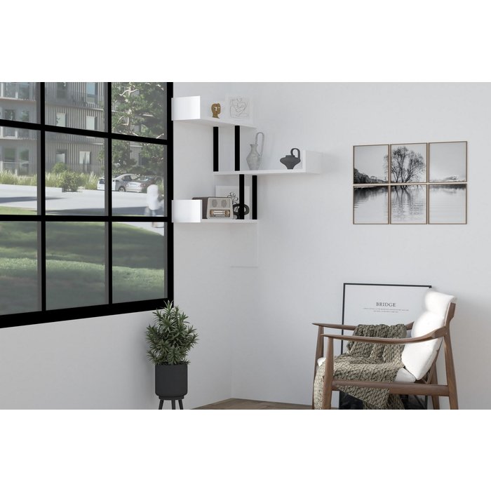 Estante de pared bombe blanco