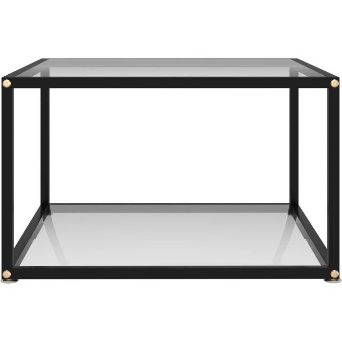 Mesa de centro transparente vidrio templado 60x60x35 cm - comfortxl