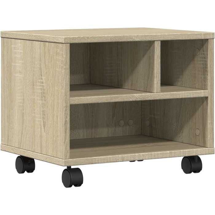 Soporte para impresora con ruedas roble sonoma 41x32x34,5 cm