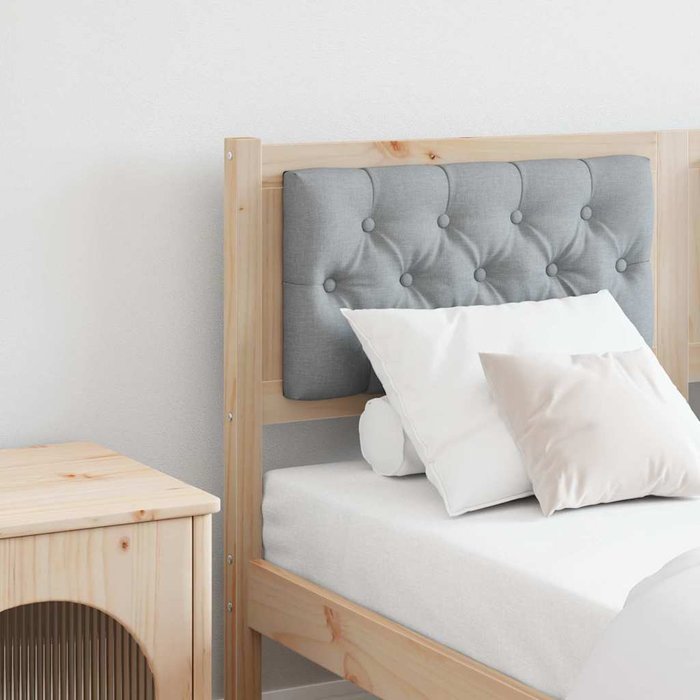 Cabecero otro marrón y gris claro 150 cm madera maciza de pino vidaxl