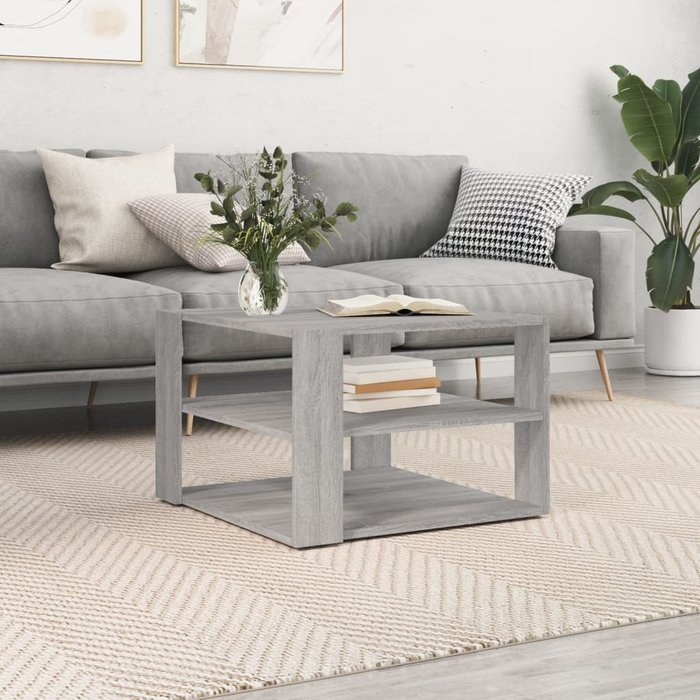 Maison exclusive - mesa de centro madera de ingeniería gris sonoma 58x58x40 cm