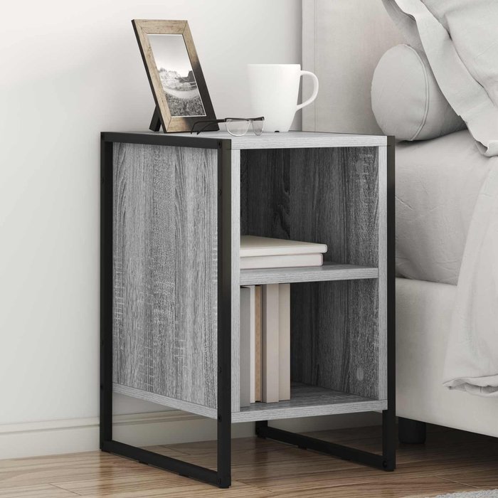 Maison exclusive - mesa de noche 2 pcs gris sonoma 39.5 x 30 x 50 cm
