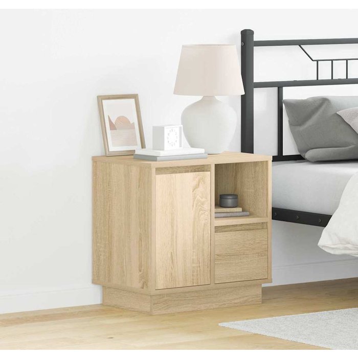 Maison exclusive - armario de noche con cajón roble sonoma 50 x 34,5 x 50 cm.