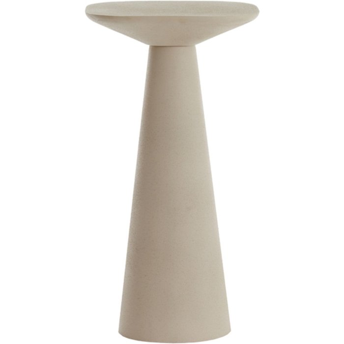 Mesa auxiliar compacta abala mate crema – 28x28x53 cm