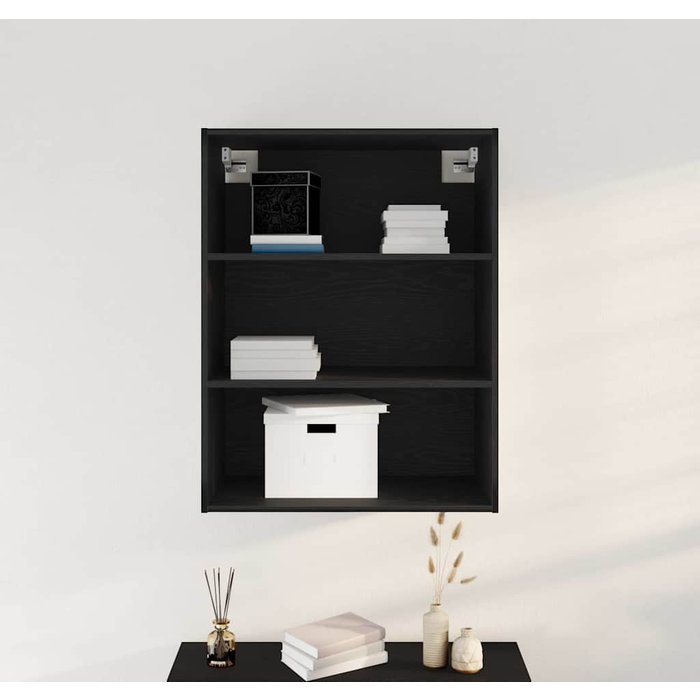 Maison exclusive - armario de pared colgante roble negro 69,5 x 32,5 x 90 cm