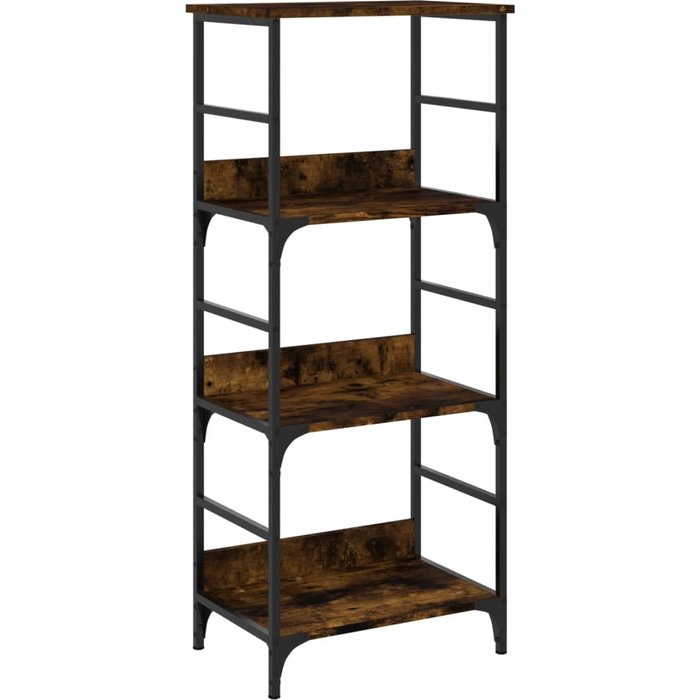 Estantería de madera ingeniería roble ahumado 50x33x117,5 cm – comfortxl