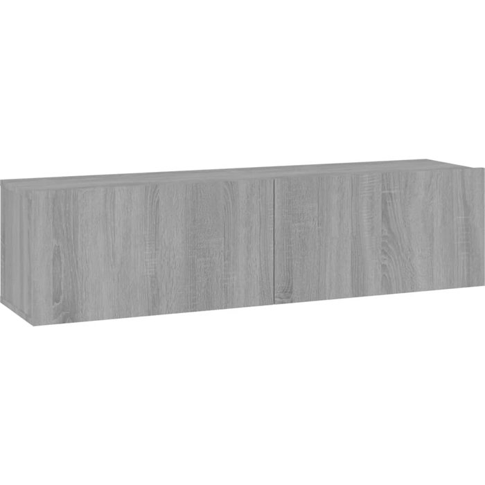 Mueble de tv de pared sonoma de contrachapado gris, 120 x 30 x 30 cm - comfortxl