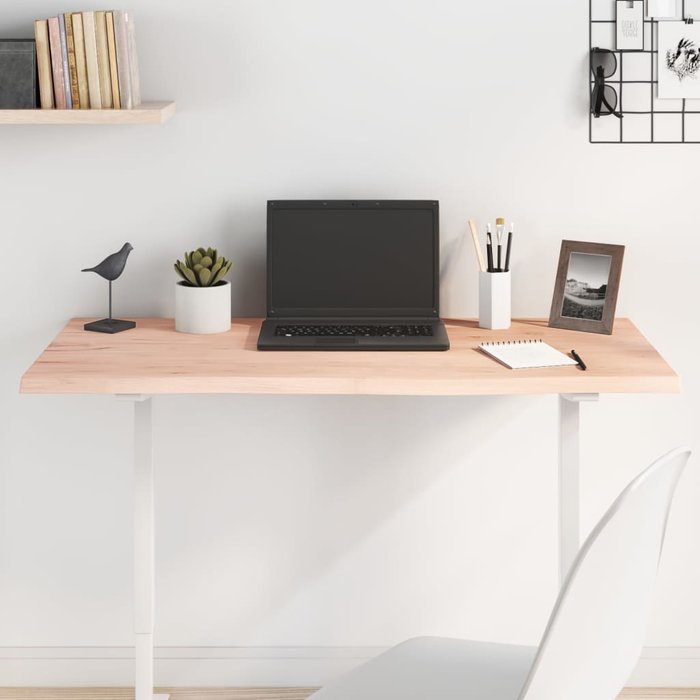 Tablero de mesa 100x50x2 cm madera maciza de roble sin tratar