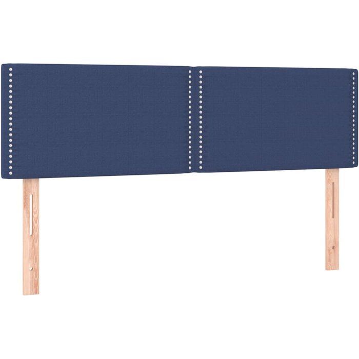 Cabeceros 2 unidades tela azul 72x5x78/88 cm - comfortxl