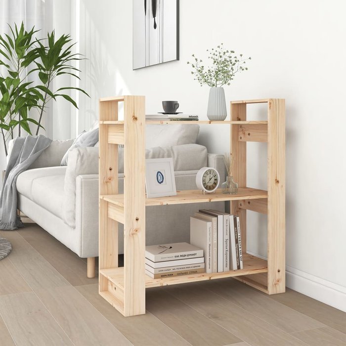 Librería/separador de ambientes 80x35x91 cm pino macizo