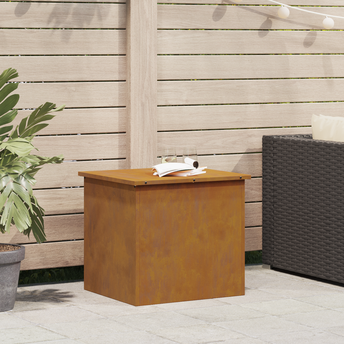 Vidaxl caja de almacenamiento exterior marrón 55 x 50.5 x 50 cm