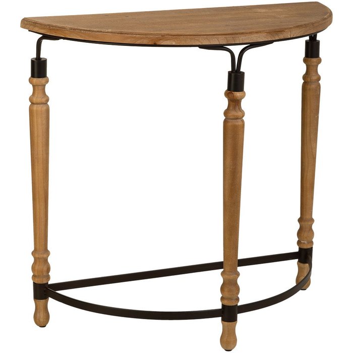 Recibidor de madera y metal marrón 80x35.5x76