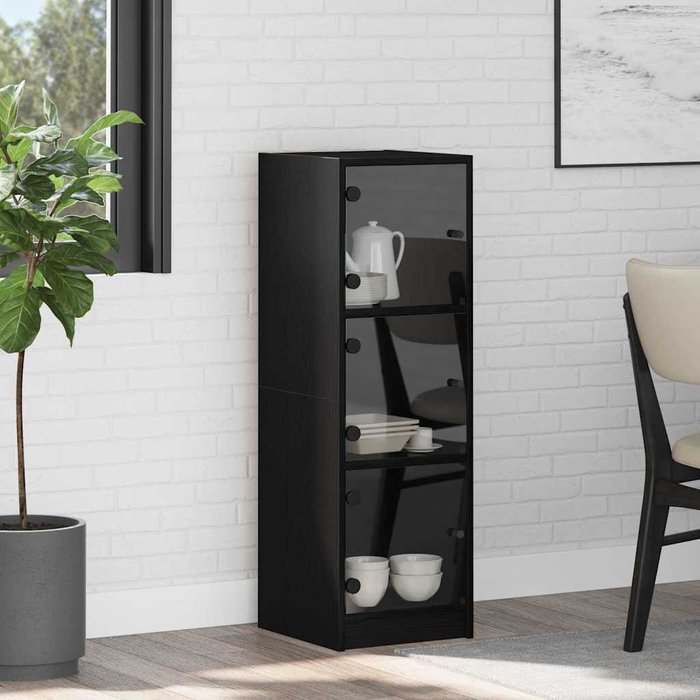 Maison exclusive - alacena roble negro 35 x 37 x 109 cm madera contrachapada