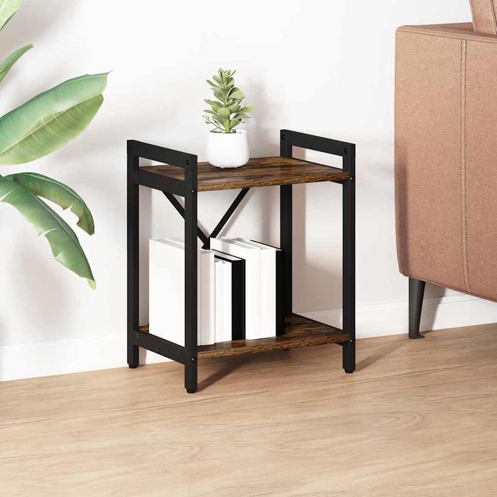 Estantería de roble ahumado, 40 x 30 x 50 cm, madera de ingeniería. - pangivo