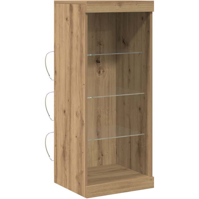 Aparador | sideboard con luces led roble artisan 41x37x100 cm cfw525448