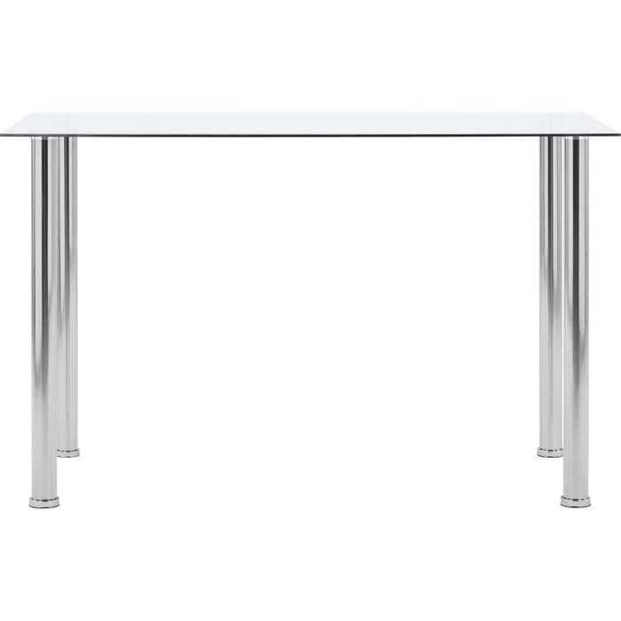 Mesa de comedor | mesa cocina vidrio templado transparente 120x60x75 cm cfw85022